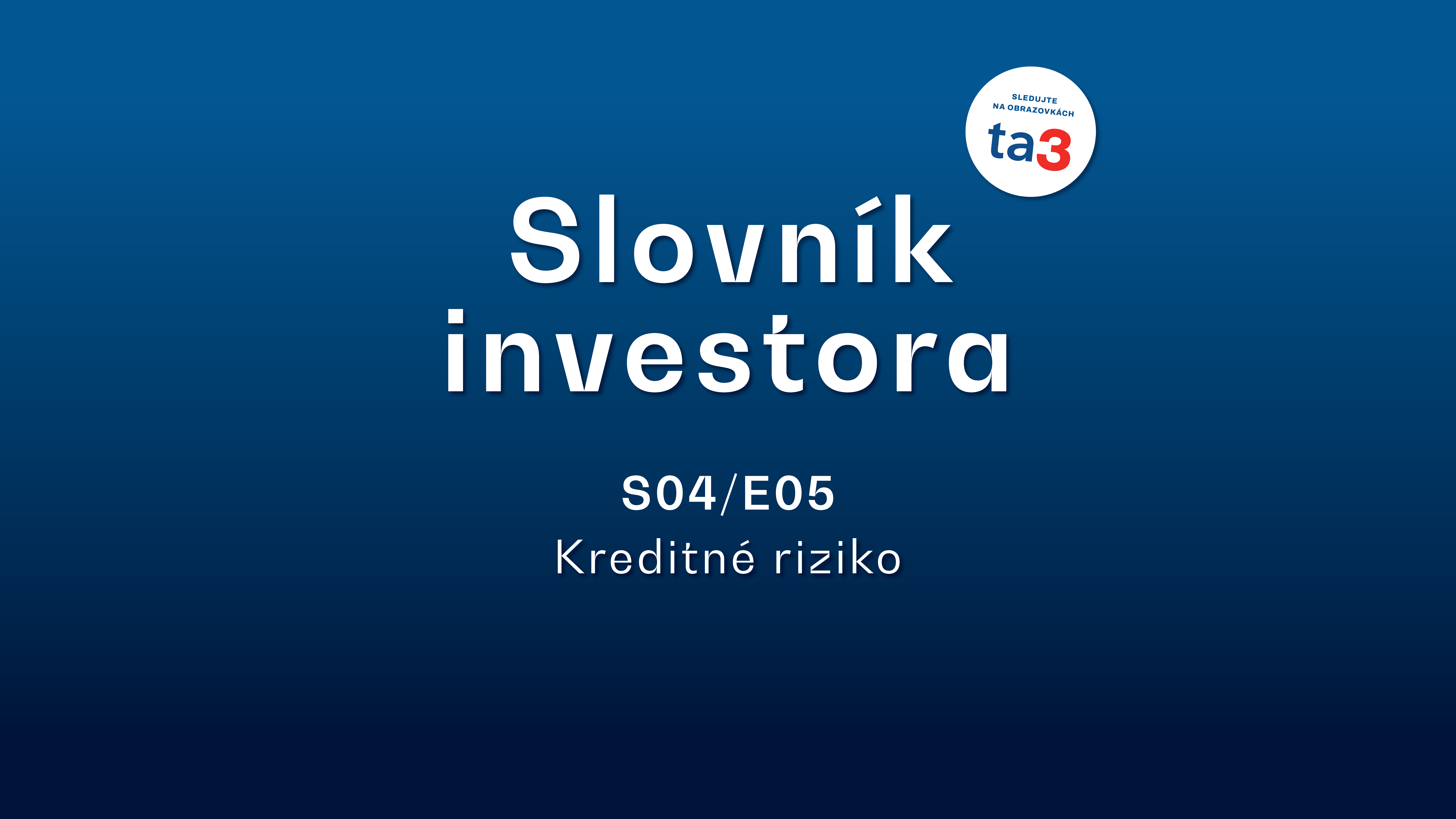 Relácia slovník investora - kreditné riziko